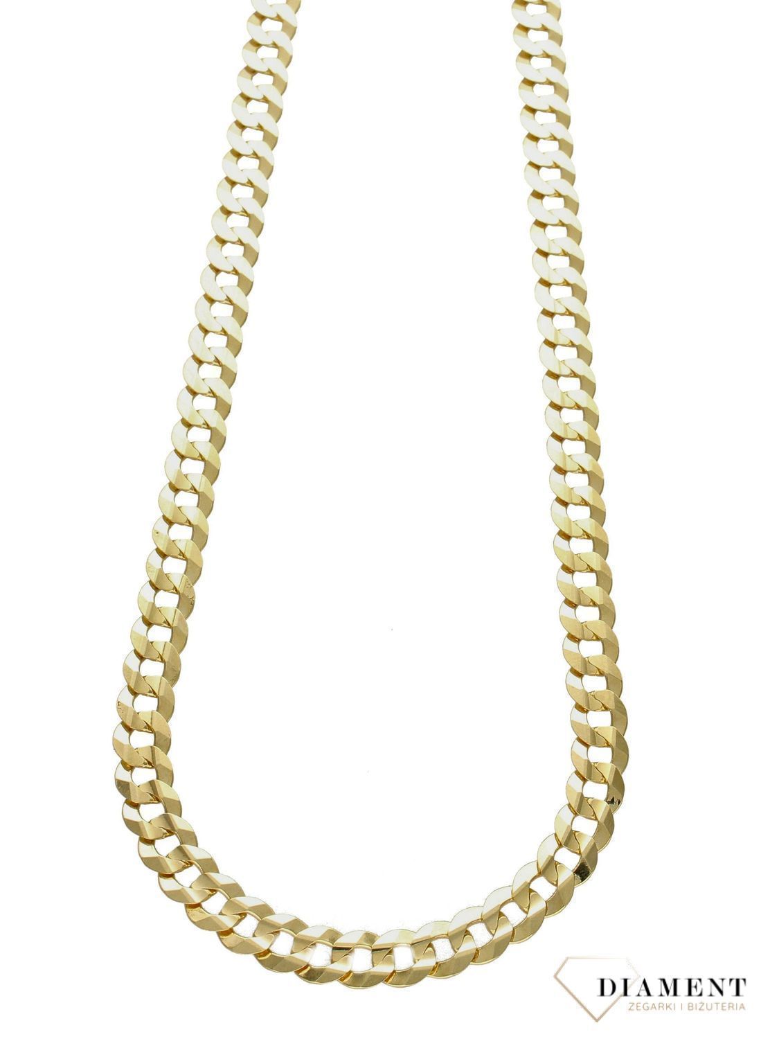 Złoty łańcuszek splot pancerka próba 375 6,5mm Klasyczny łańcuszek pancerka, wykonany z żółtego złota próby 375 o wadze około 20,71g.  LA 430K 375 6,5mm.jpg